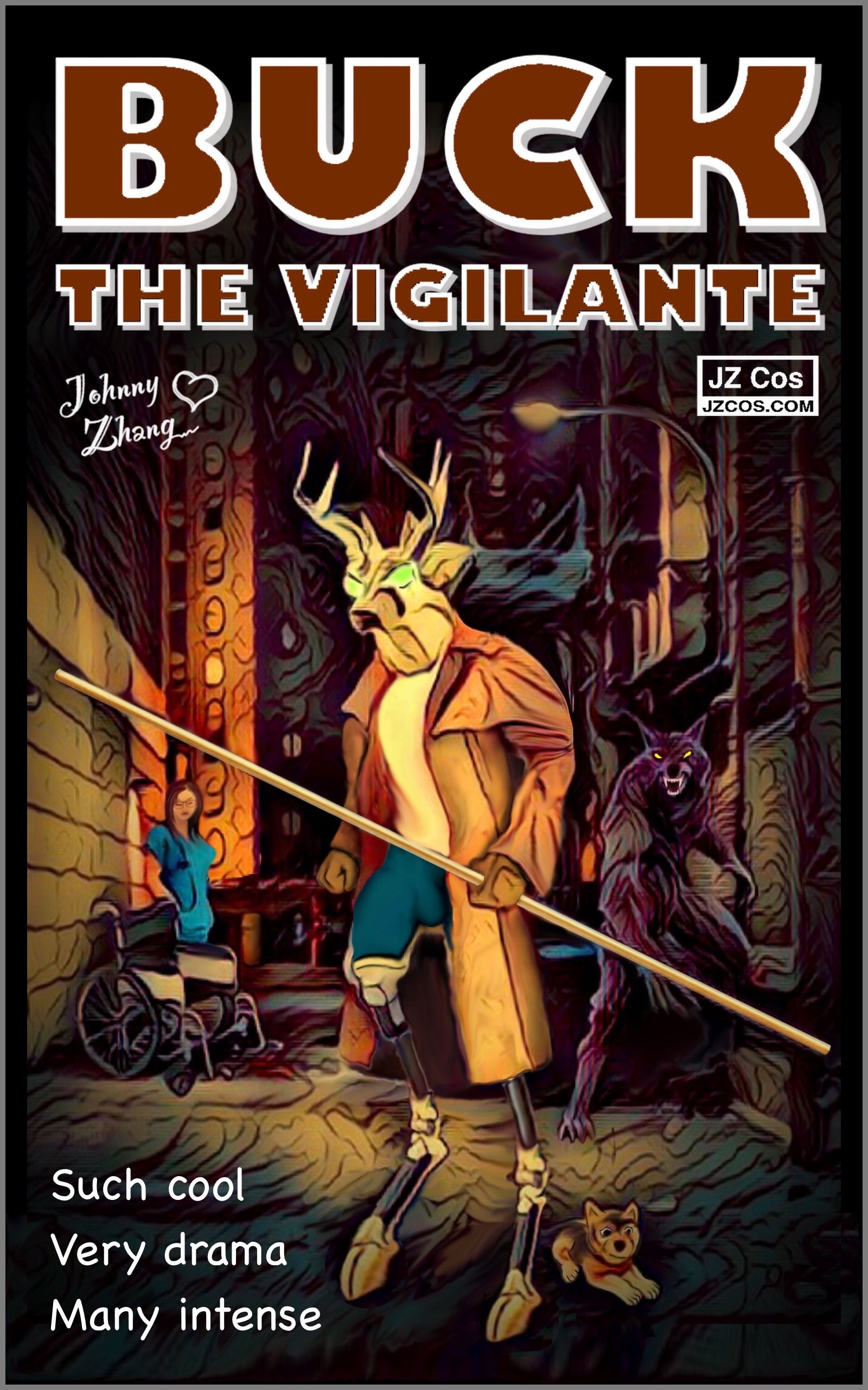 Book cover of the superhero novel Buck The Vigilante by Johnny Zhang at JZ Cos